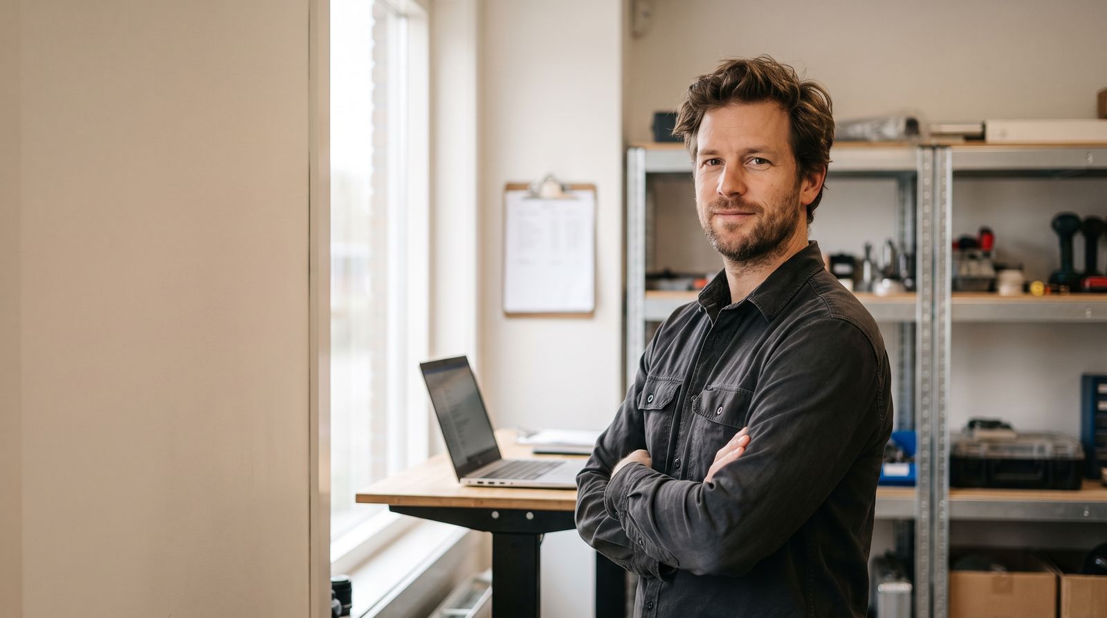 Ondernemer in een werkplaats