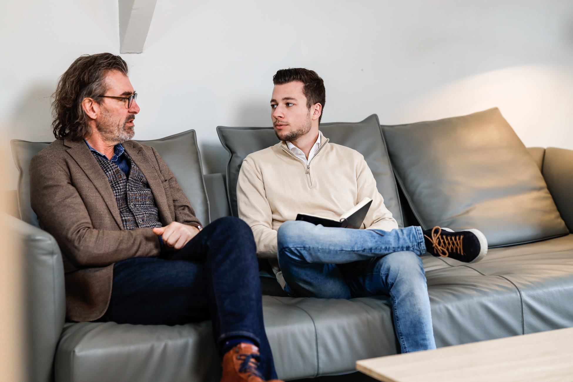 Klantgesprek op de bank